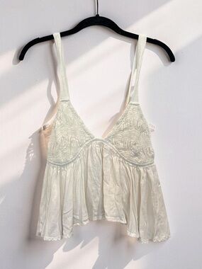 Free People Free-Est Ivory Embroidered Top